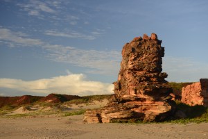 Rock formations on the coast near Barnhill Station