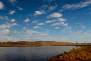 The view over the Pentecost River from the Home Valley Campsite